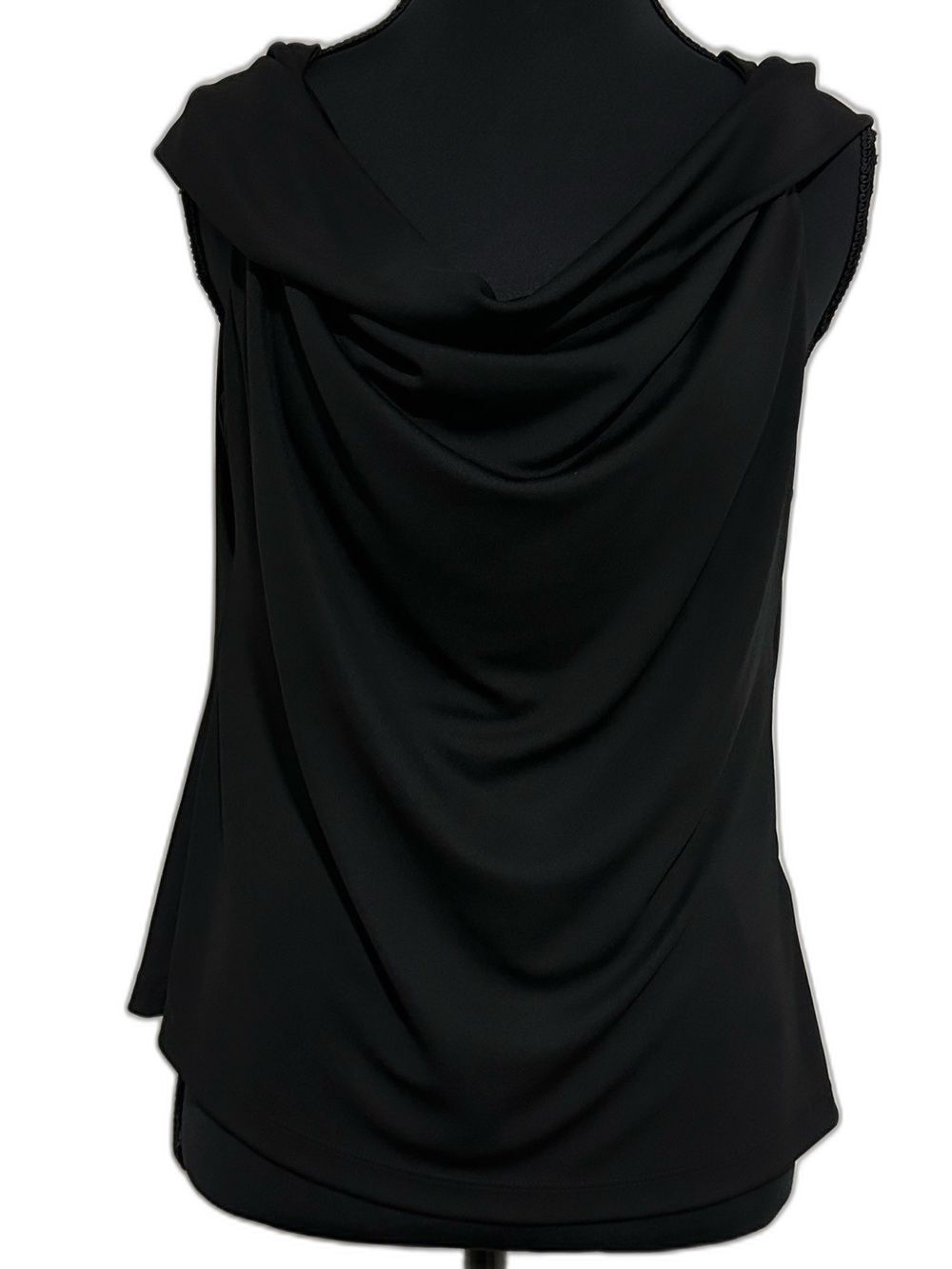 NWT - Lauren Ralph Lauren Black Draped Sleeveless Women’s Top